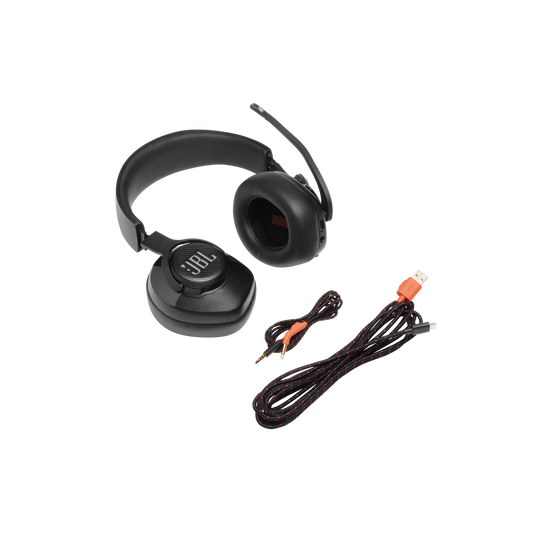 JBL Quantum 400 - Black - USB over-ear PC gaming headset with game-chat dial - Detailshot 9 image number null